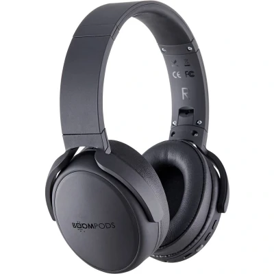 Immagine di Boompods Headpods ANC Cuffie auricolari Bluetooth Nero Eliminazione del rumore regolazione volume, pieghevole