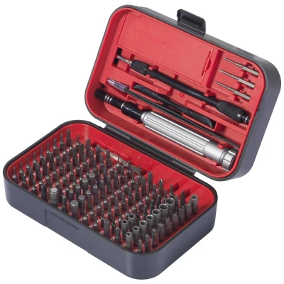 Immagine di TOOLCRAFT TO 9407052 Kit inserti 150 parti Croce Phillips, Pozidriv, Esagono esterno, Esagonale, Tri Wing, Profilo a T, Spanner, Triangolo, Pentalobo