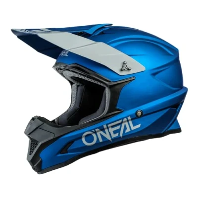 Immagine di O&#039;NEAL Casco da motocross MX Moto Calotta in ABS, Standard di sicurezza ECE 22.05, Prese d&#039;aria per una ventilazione e un raffreddamento ottimali 1SRS solido Adulto Blu Taglia S