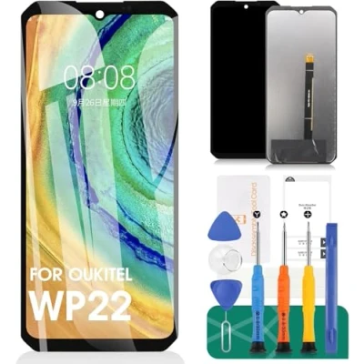 Immagine di SRJTEK kit di riparazione per schermo Oukitel WP22 LCD Display Touch Digitizer senza cornice (nero)