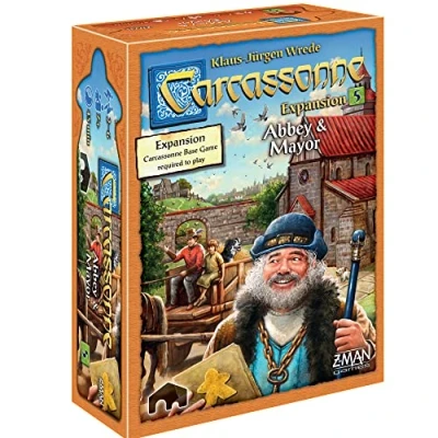 Immagine di Z Man Games , Carcassonne Abbey &amp; Mayor Board Game EXPANSION 5 Ages 7 and up 2 6 Players 45 Minutes Playing Time