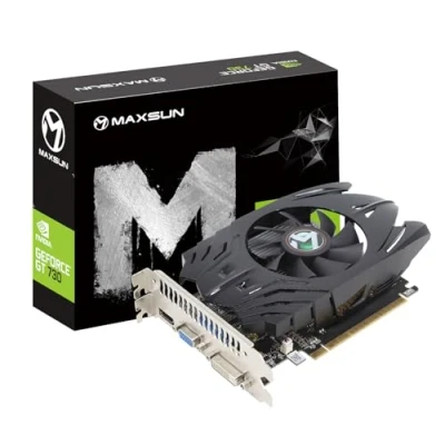 Immagine di MAXSUN GeForce GT 730 Scheda Video Nvidia GPU da 4 GB per computer PC Grafica 128 bit DDR3 ITX Design PCI Express DVI I, HDMI, VGA