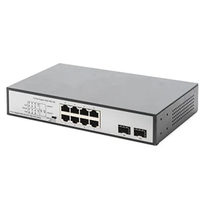 Immagine di Digitus DN 95140 Switch di rete RJ45/SFP da 19 8+2 porte 10 / 100 1000 MBit/s Funzione PoE