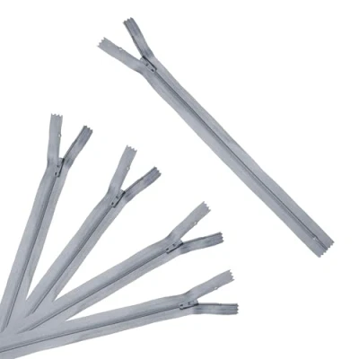 Immagine di Trimz 15 cm ( 6&quot;) Grigio unidirezionale Chiusura Lampo con Denti da 4 mm x Pezzi, Poliestere, 5 unità
