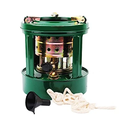 Immagine di Stufa a cherosene, Mini cherosene da interno, 8 stoppini, Campeggio Diesel, portatile verde diesel esterno (Square)