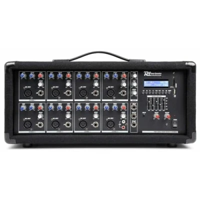 Immagine di Power Dynamics PDM C805A Mixer 8 Canali Con Amplificatore, Porta USB E Slot Per SD