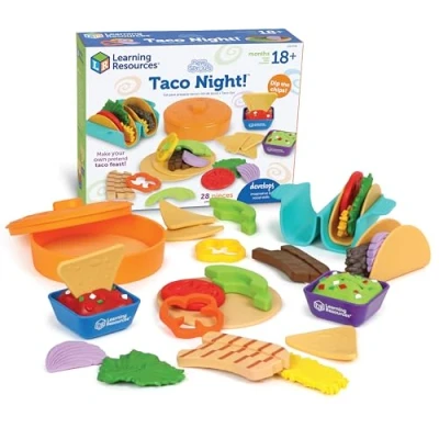 Immagine di Learning Resources New Sprouts Taco Night, età 18 Mesi Bambina di 2 Anni, Cibo Giocattolo, 28 Pezzi, Multicolore, LER9748