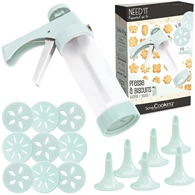 Immagine di Need&#039;it Kit macchina con 22 dischi per biscotti Set di accessori pasticceria decorazione secchi