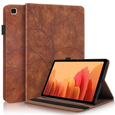 Immagine di Succtop Custodia per Galaxy Tab A7 10.4&quot; 2020, Folio Flip Pelle PU Cover Stand Portafoglio Protettiva Tablet Samsung T500/T505/T507, Marrone