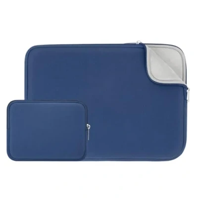 Immagine di RAINYEAR 11 11,6 Pollici Custodia Protettiva per Laptop PC Notebook Computer Sleeve Caso Morbide con Piccola Borsa Aggiuntiva,Compatibile 11,6&quot; MacBook Air Chromebook(Blu Navy,Versione Aggiornata)