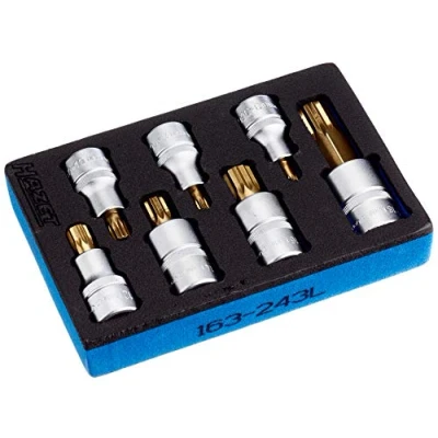 Immagine di HAZET 163 243/7 Set bussole 7 XZN, Safety Insert System Quadrato