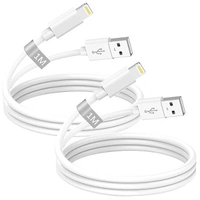 Immagine di Cavo iPhone Originale Certificato MFi, Lightning 1M 2Pezzi, Ricarica Cavetto Carica Rapida Filo Caricatore per 14 13 12 11 Pro Max/Mini/XS/8/7/6 Plus/SE/iPad