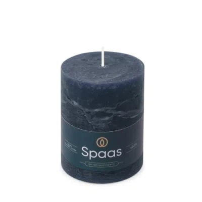 Immagine di Spaas Candela pilastro in stile rustico, 80/110 mm, 65 ore, blu scuro