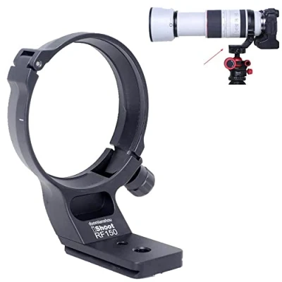 Immagine di iShoot Anello di montaggio per treppiede Collare obiettivo compatibile con Canon RF 100 500mm f/4.5 7.1L IS USM, Porta Staffa Supporto Lenti è Arca Swiss Fit Piastra a Sgancio Rapido Camera