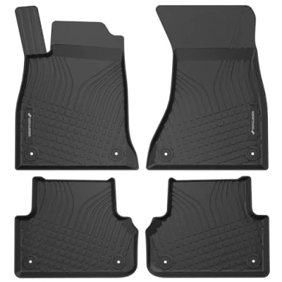 Immagine di WALSER tappetini premium per auto compatibili con Audi A4 B9/Allroad B9/Avant B9 2015 Oggi, A5 Sportback 2016 in gomma 100% su misura made EU, robusti