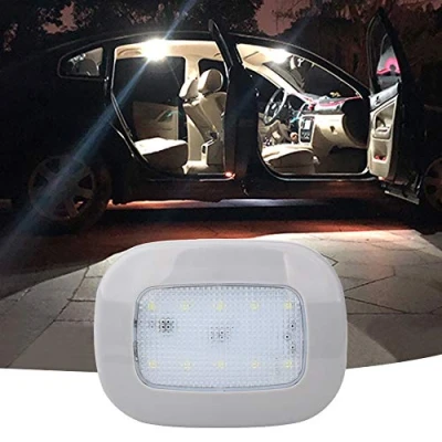 Immagine di Luci da tetto a soffitto per auto cupola magnetiche con USB universale 10 LED ricaricabili interni ed esterni di auto, barca, rimorchio, camper, camion