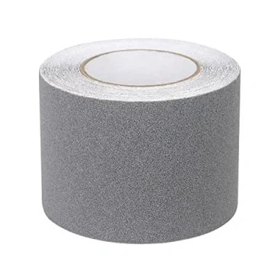 Immagine di Nastro Adesivo Antiscivolo, Antiscivolo Grigio 10 cm x m per Scale, Gradini, Pavimenti, Solido, Autoadesivo, BOMEI PACK