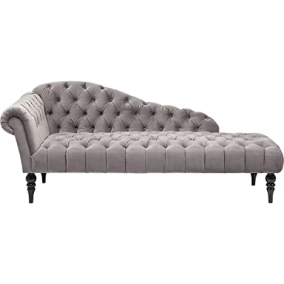 Immagine di Kare Design Chaise Longue Desire Velluto, Grigio Argento