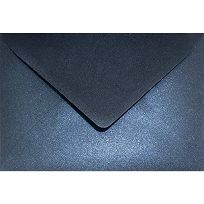 Immagine di Netuno 25 buste perlate blu scuro perlato formato B6 125x 175 mm 120g Aster Metallic Queens Blue colorate eleganti carta perlescente per bigliett auguri partecipazioni invito