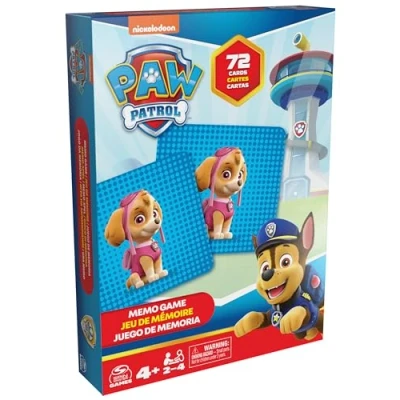 Immagine di PAW Patrol, gioco di memoria da Spin Master Games, giocattoli Patrol Chase, Skye, Marshall, Rubble, giochi abbinamento, per bambini in età prescolare dai 4 anni su
