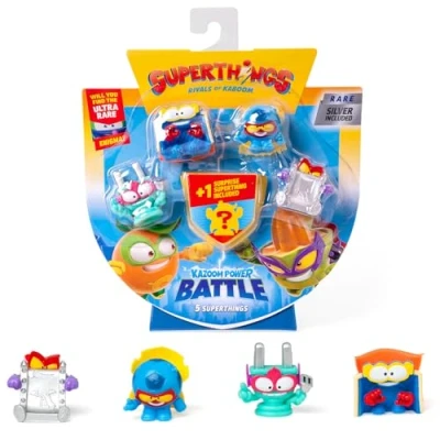 Immagine di SuperThings KAZOOM Power Battle Confezione da 5 Contiene (include 1 figura a sorpresa e capitano argento). 6