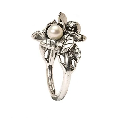 Immagine di Trollbeads TAGRI 00226 Anello da Donna, in Argento 925, Misura 56 (17,8), Argento, Perla