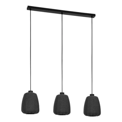 Immagine di EGLO Lampada a sospensione Barlaston, tessuto 3 luci