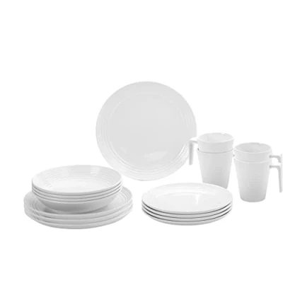 Immagine di Brunner 0830160N.C7T Set Piatti e Tazze in Melamina Infrangibili 16 Pz, Spherica