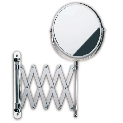 Immagine di Kela 20847, Specchio per Trucco, da avvitare, Allungabile, Un Lato con ingrandimento Fino a 5 Volte, Ø 18,5 cm, Metallo, Avita, Argento, Silver, One Size