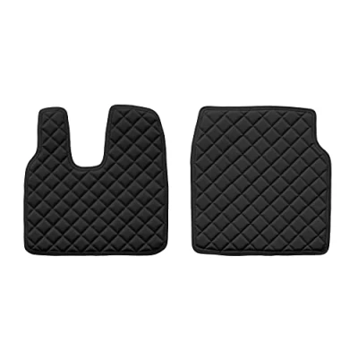 Immagine di F CORE Tappetini (autista + passeggero) camion compatibile per MAN TGL TGM TGS 01.13 12.19 L CAB LX NERO
