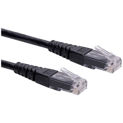 Immagine di Roline 21.15.1565 RJ45 cavo di rete, patch CAT 6 U/UTP 5.00 m Nero non schermato 1 pz.
