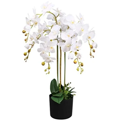 Immagine di Leaf Orchidea Artificiale, 85 cm, Colore: Bianco