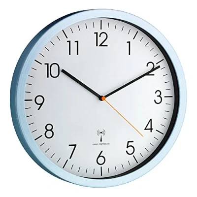 Immagine di TFA Dostmann 60.3517 Orologio da parete analogico, con telaio in alluminio, silenzioso, facile leggere, ideale per ufficio, lunghezza 305 x larghezza 45 altezza mm, colore: antracite
