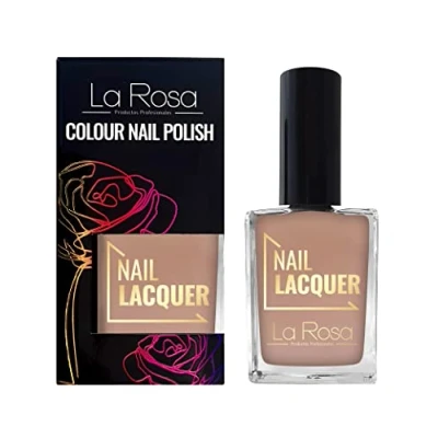 Immagine di LaRosa Smalto per unghie Colore energetico con copertura adeguata Formula durevole Buona consistenza Facile applicazione pennello ben sagomato Beige chiaro 15 ml