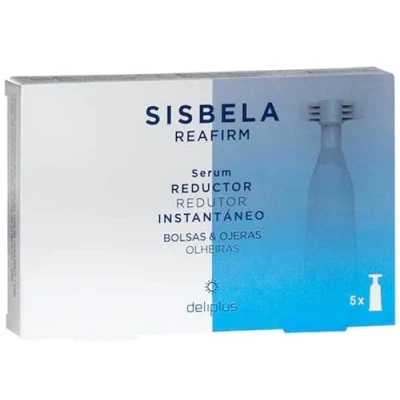 Immagine di Siero Riduttore Istantaneo di borse e occhiaie Sisbela Reafirm. Confezione da 5 pezzi 2 ml. 10 Deliplus. Evitare la pelle sensibile