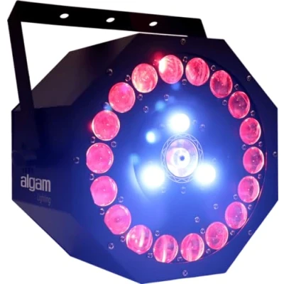 Immagine di ALGAM LIGHTING SUNFLOWER Proiettore Combo 3 in 1 LED Effetto Sole, Stroboscope, Laser Class 3B IP20 4,55 kg, 340 x 230 350 mm