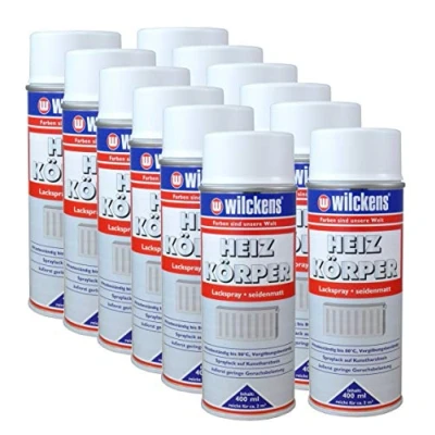 Immagine di 12 x spray per termosifoni, bianco opaco, 400 ml, riscaldamento