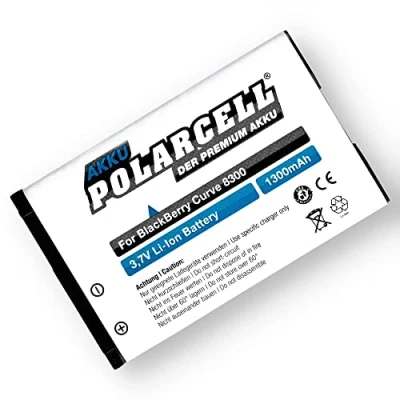 Immagine di PolarCell batteria per BlackBerry Curve 8300 8310 8320 8330 8520 8530 / 3G 9300 9330/7100 8700 sostituisce originale C S2 1300 mAh Forte di ricambio Celle qualità