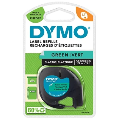 Immagine di DYMO LT Cassetta nastro Colore Nastro: Verde carattere: Nero 12 mm 4 m