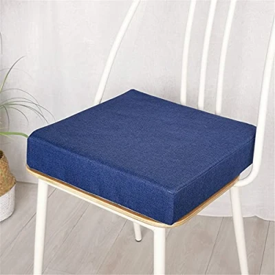 Immagine di Cuscino per Sedia in Memory Foam, Treers Cuscini Sedie Quadrati ? Supporto e Stabilità Perfetti Rivestimento Lavabile da Ufficio a rotelle (Indaco,40x40x5cm)