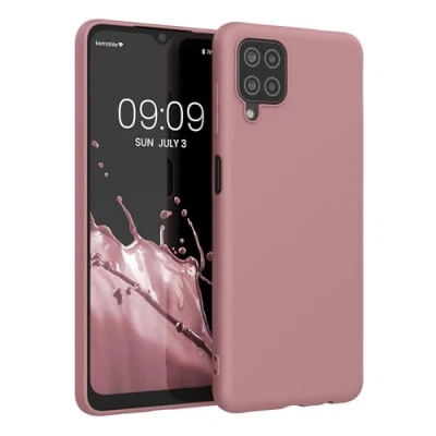 Immagine di kwmobile Custodia Compatibile con Samsung Galaxy A12 Cover Back Case per Smartphone in Silicone TPU Protezione Gommata rosa antico matt