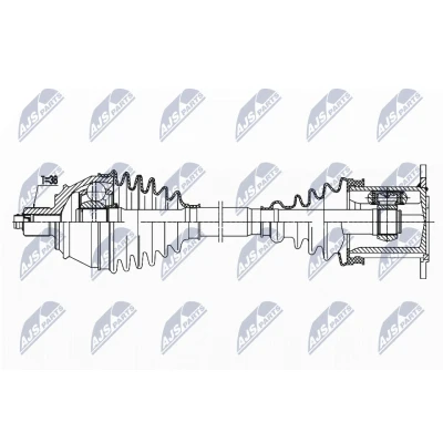 Immagine di NTY NPW AU 034 Albero motore / Semiasse Assale anteriore Dx 475