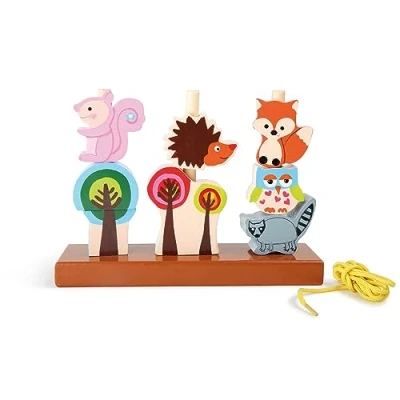 Immagine di 5872 Gioco ad incastro animali della foresta small foot in legno, con alberi ed colorati, a partire da 1 anno