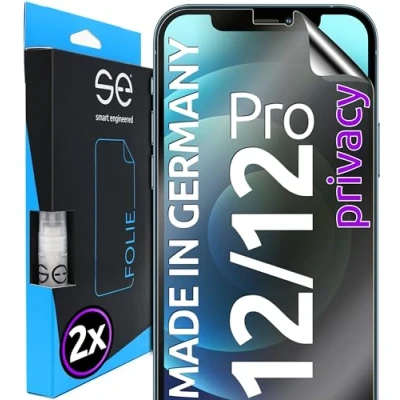 Immagine di S.E per iPhone 12/iPhone 12 Pro, pellicola protettiva privacy 2 pellicole protettive in Germania, 12/12 anti spy, senza polvere e bolle, Pro