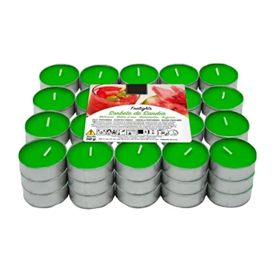 Immagine di Lumar Aromatic Tealight Set di 60 Candele profumate, lumini aromatiche Fragranza Sorbetto all&#039;anguria