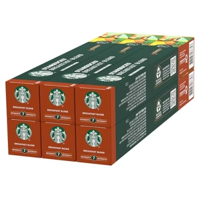 Immagine di STARBUCKS Breakfast Blend by Nespresso Caffè Lungo, 6 confezioni da 10 capsule (60 compatibili Nespresso)