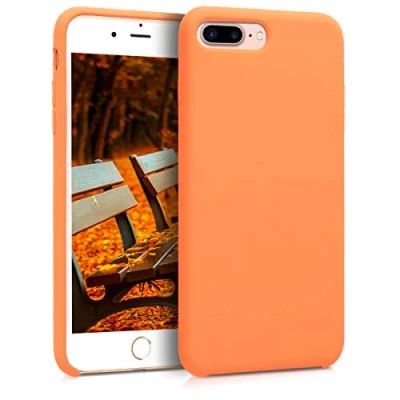 Immagine di kwmobile Cover per Apple iPhone 7 Plus/iPhone 8 Plus Custodia Back Case Smartphone in Silicone TPU Protezione Gommata arancia fruttata
