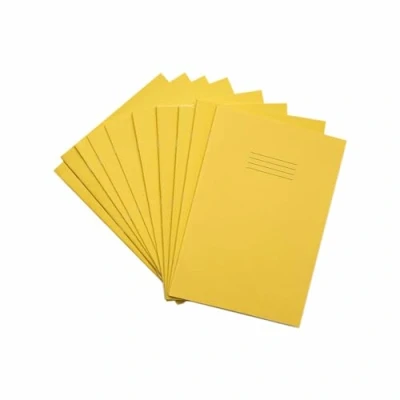 Immagine di Rhino Blocco in formato A4 a righe con margini ampi vuoti, 13 mm, 32 pagine, copertina gialla, 10 pezzi