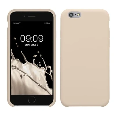 Immagine di kwmobile Cover per Apple iPhone 6 / 6S Custodia Back Case Smartphone in Silicone TPU Protezione Gommata crema