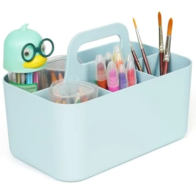 Immagine di BELLE VOUS Organizer Scrivania Porta Trucchi per Bagno e Camera da Letto Oggetti Penne con Manico Organizzatore Portapenne Portaoggetti Casa Ufficio